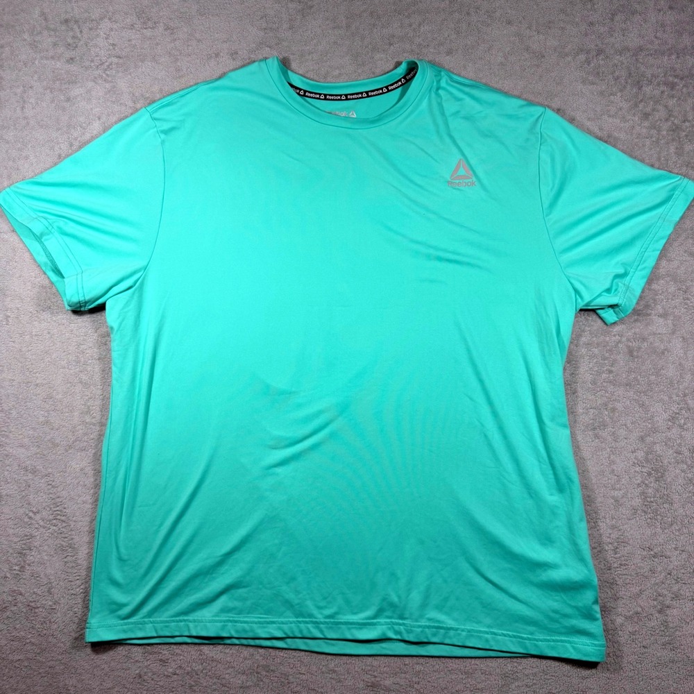 Reebok Performance T-Shirt Mens 2XL Teal‎ Green Short Sleeve Athletic Top